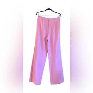 Love Tree Wide Leg Pants Back Elastic Waistband Light Pink Pockets Womens Size L